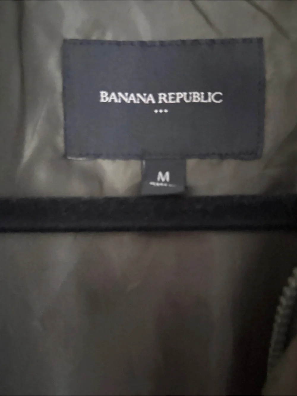 Banana Republic Olive Green Cotton Canvas Military Utility Jacket Men's, Size M